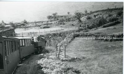 Russell and train near Beddgelert
