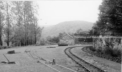 Tan y Bwlch Goods Shed, looking down, 1961