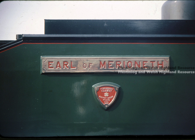 Earl of Merioneth Nameplate and Works plate
