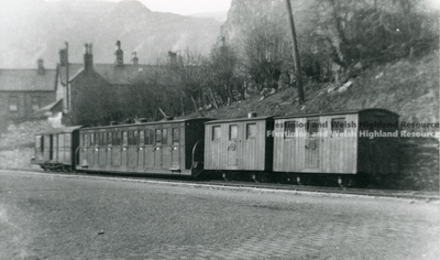 Carriages at Blaenau Ffestiniog GWR Exchange Station.
