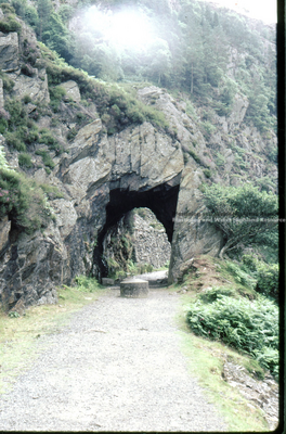 Blacker Bombard mortar base, Tunnel 2, Welsh Highland Railway, Aberglaslyn Pass
