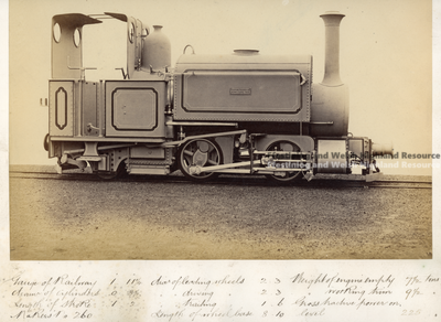 Festiniog & Blaenau Railway locomotive No.2 makers photograph