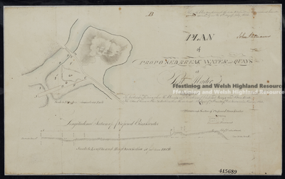 XD97/415689 - Plan of proposed break water and quays at Port Madoc.