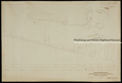 XD97/419105 - Plan and gradient profile of Welsh Highland Railway from Meillionen to Goat Tunnel